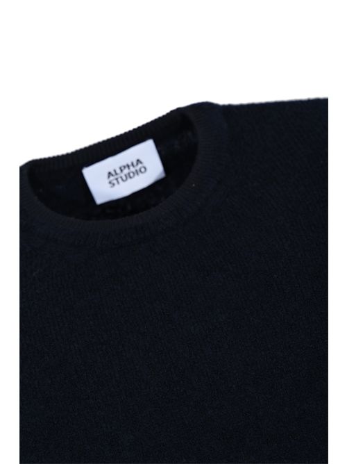 Maglione in misto lana Blu notte Alpha studio | AU-3172C1001